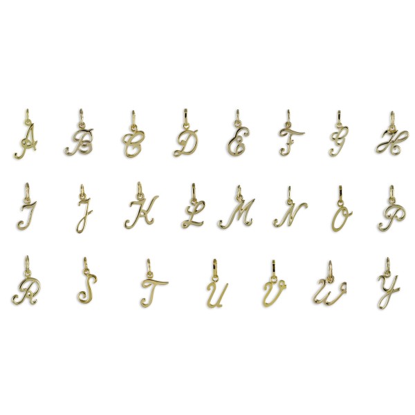 Buchstabenanhänger Gold 333 - Hochglanz - Bild 2