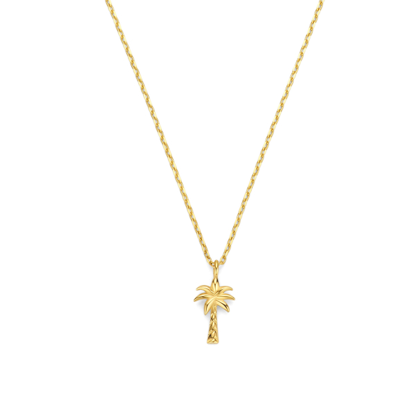 Collier mit Anhänger Palme Gold 585 - Palme 5x10mm