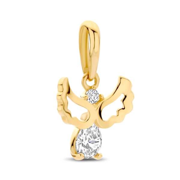 Anhänger Engel Gold 585 - 2 Zirkonia - Bild 2