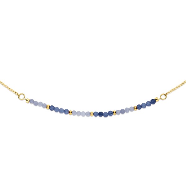 Lovebird Collier Sodalith/Tansanit Edelstahl IPG - Bild 2