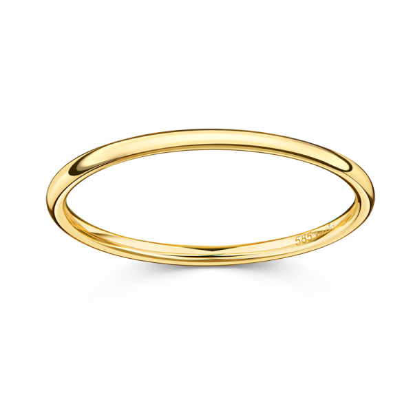 Lovebird Damen Vorsteckring Gelbgold 585 - 1,3mm breit - Bild 2