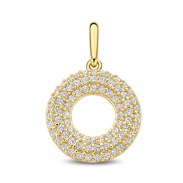 Anhänger Donut Gold 585 - 76 Zirkonia