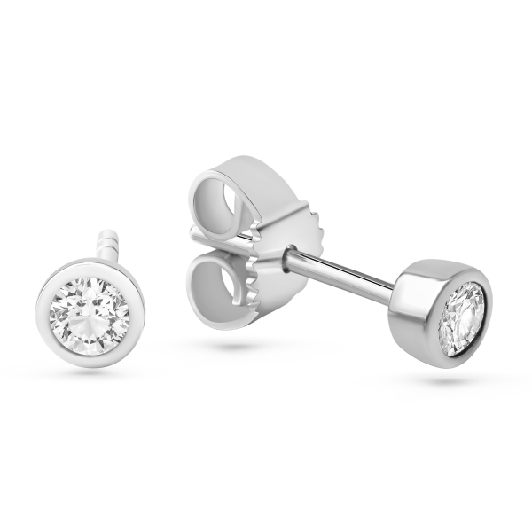 Lovebird Ohrstecker Weißgold 585 - Lab Grown Brillanten 0,20 ct - Zargenfassung
