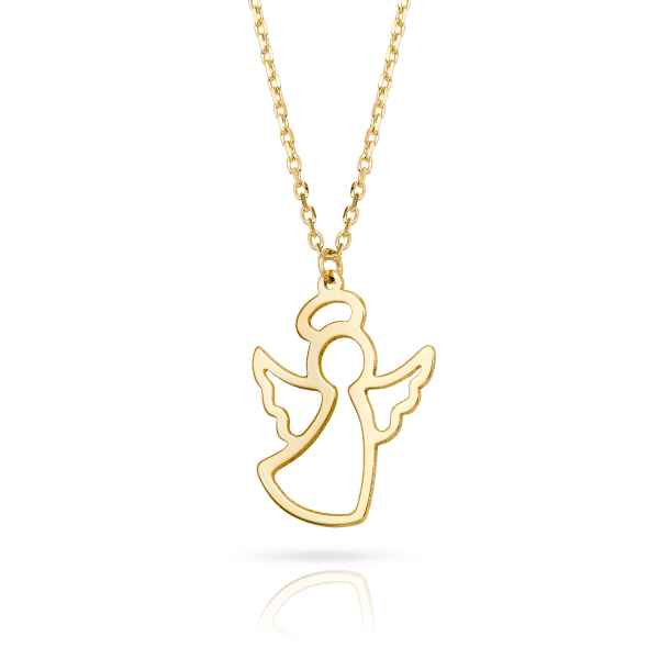 Collier Engel Gold 333 - Engel 10,5x13,5mm - Ankerkette 42cm