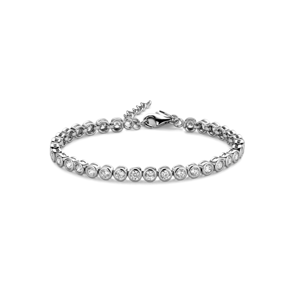 Tennisarmband Zirkonia Silber 925 rhodiniert - Zirkonia 3mm - 3,3mm breit