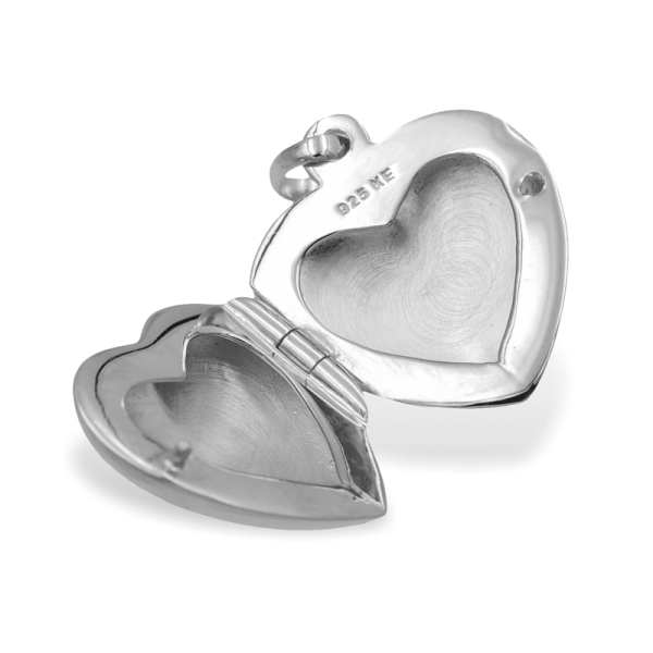 Medaillon Herz Silber 925 - Hochglänzend - 23mm hoch - Bild 2