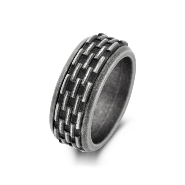 Frank 1967 Ring Edelstahl geschwärzt - 9,5mm breit