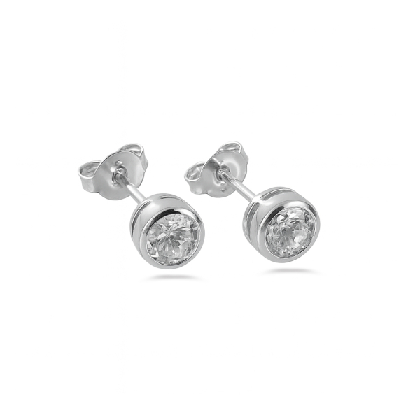 Ohrstecker Zirkonia Silber 925 rhodiniert - 3,5mm - Stecker 5mm