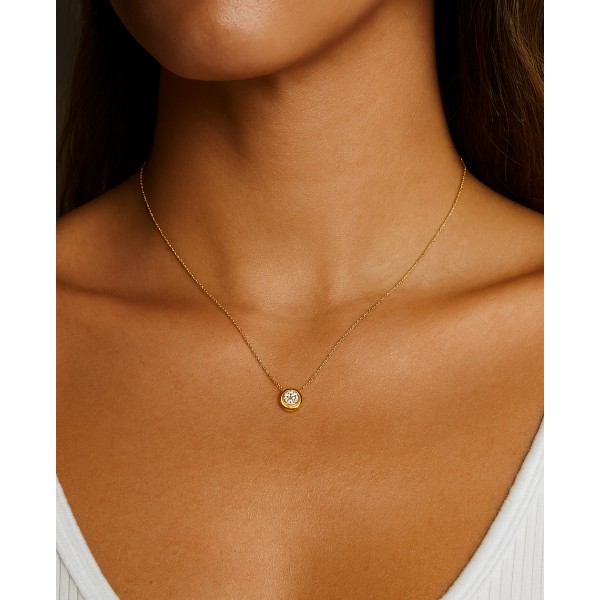 Collier mit Zirkonia Gold 333 - 5mm - Bild 3