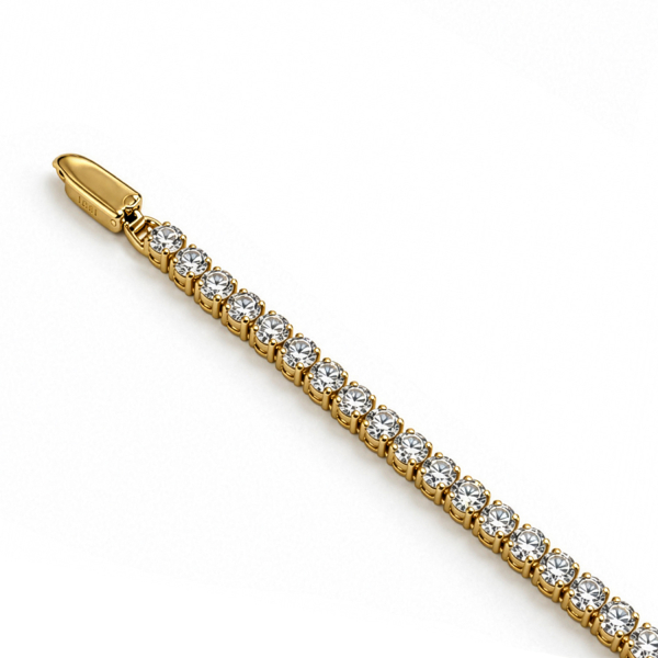 Tennisarmband Gold 585 - 3,20ct. Lab Grown Brillanten - 18,5cm - Bild 2