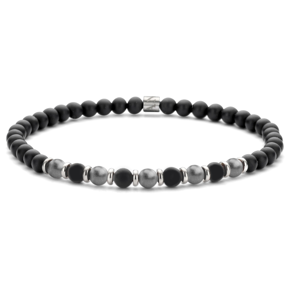 Frank 1967 Armband Edelstahl IPS - Hämatit und Achat 4mm