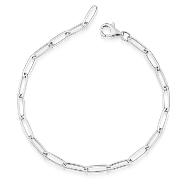 Charm-Armband Paperclip Silber 925