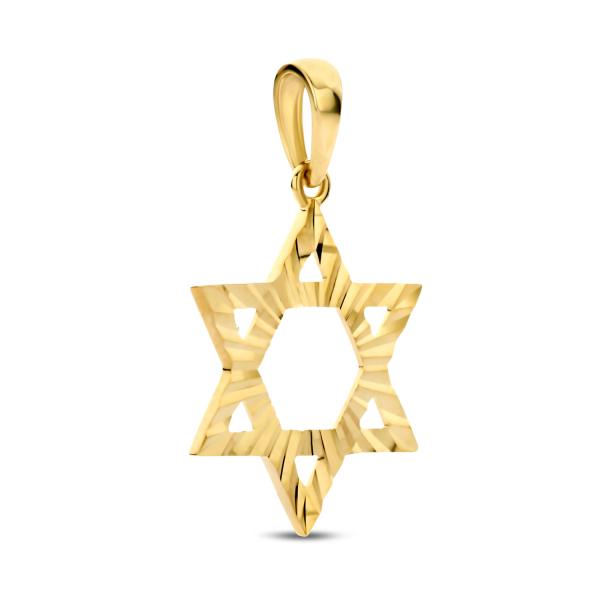 Anhänger Hexagramm Gold 585 - Diamantiert - Bild 2