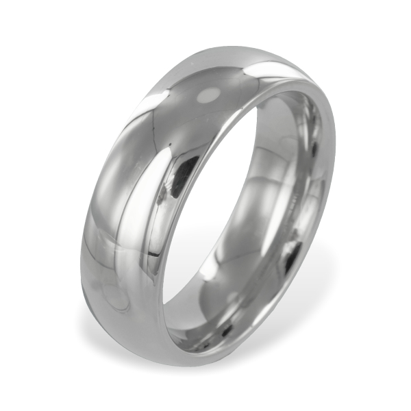 Freundschafts- und Verlobungsring Edelstahl Hochglanz - 7mm breit