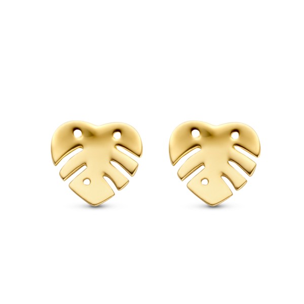 Ohrstecker Blatt Gold 585 - 7,5x7,5mm