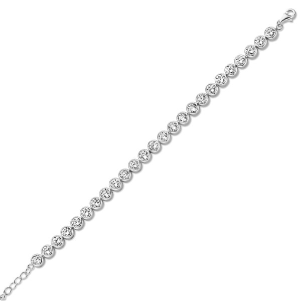 Lovebird Tennis-Armband mit Zirkonia Edelstahl - 5,3mm breit - Bild 2