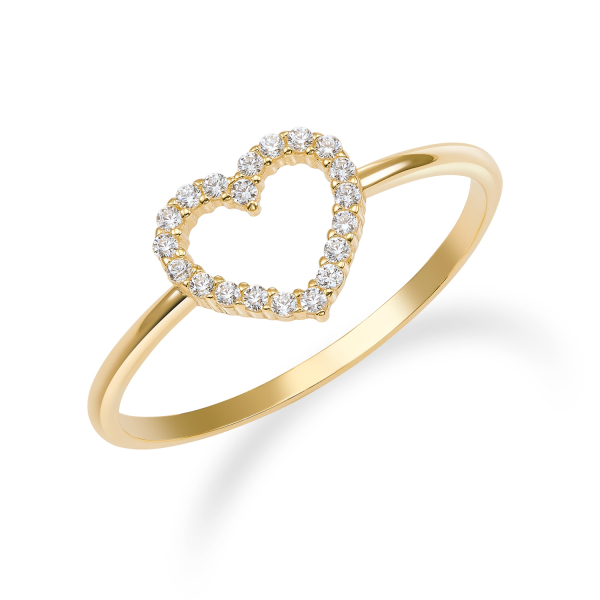 Ring Herz Gold 333 - 20 Zirkonia