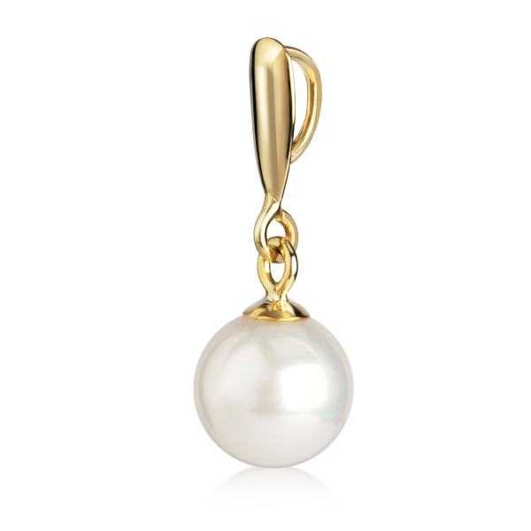 Anhänger Süßwasser-Zuchtperle Gold 333 - 6,5-7mm