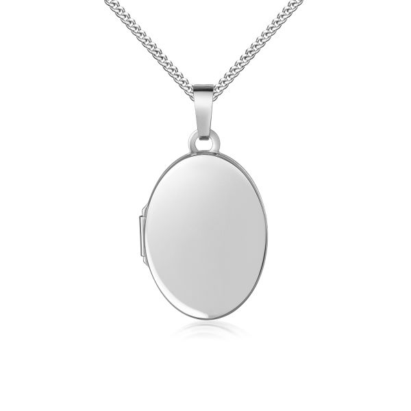 Medaillon Anhänger oval Silber 925 - 11x15mm - gravierbar - Bild 2