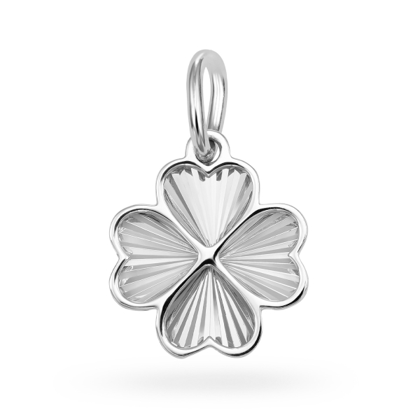 Anhänger Kleeblatt mit Herzen Silber 925 rhodiniert