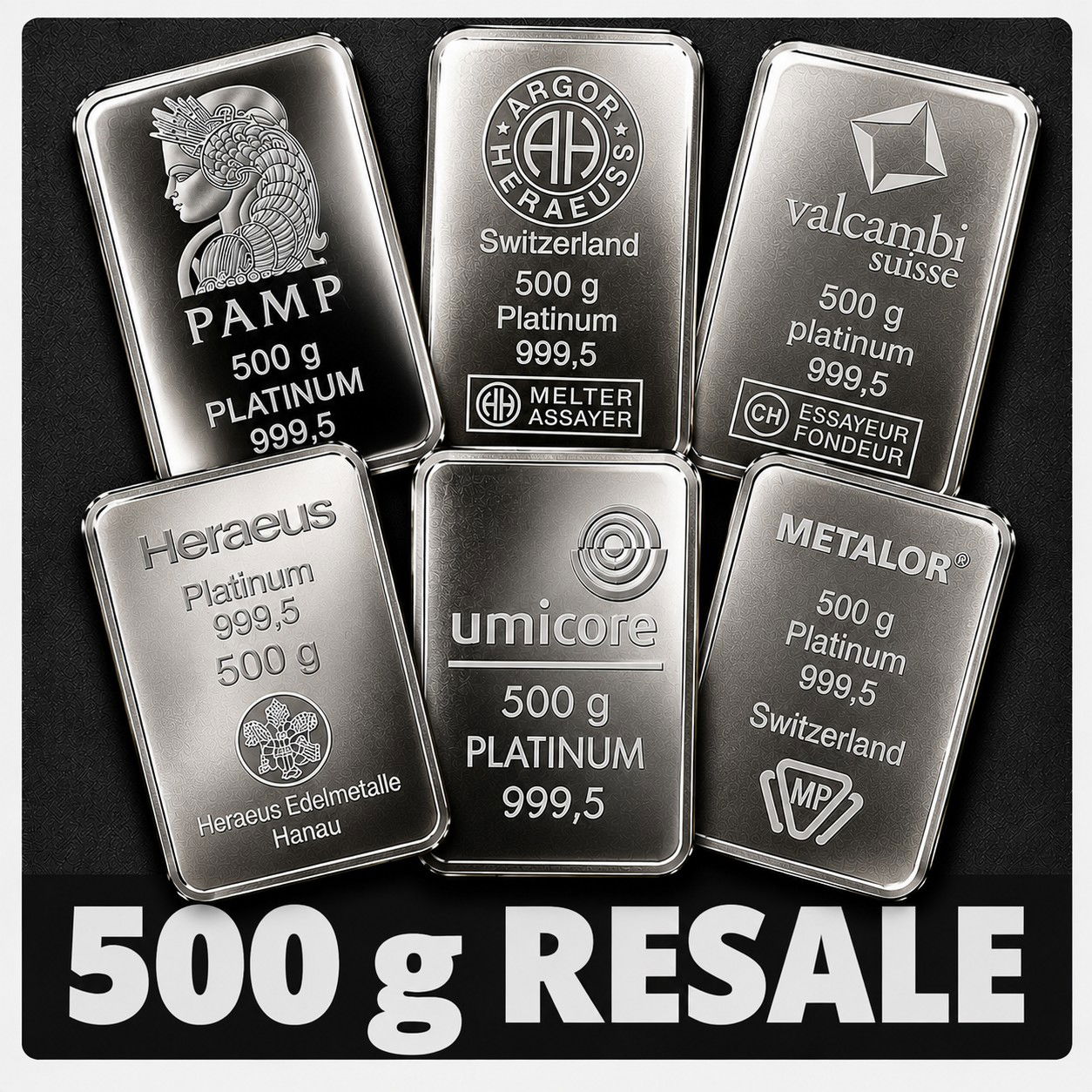 500g Platinbarren - Feinplatin - Physisches Edelmetall