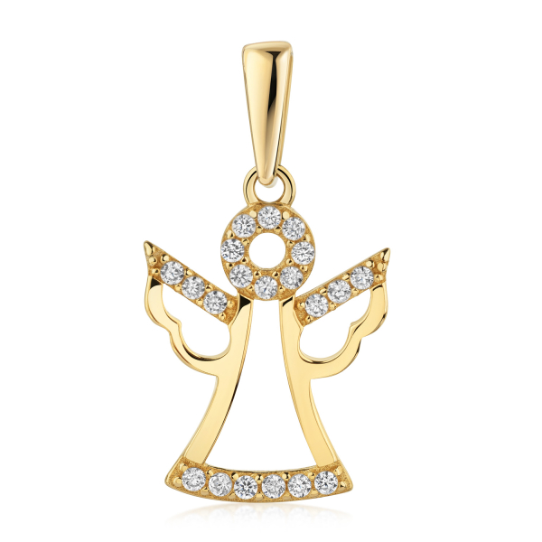 Anhänger Engel Gold 333 - 20 Zirkonia