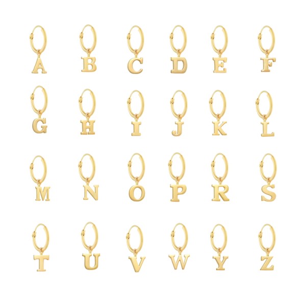 Creole Gold 585 - Buchstabe - 11mm