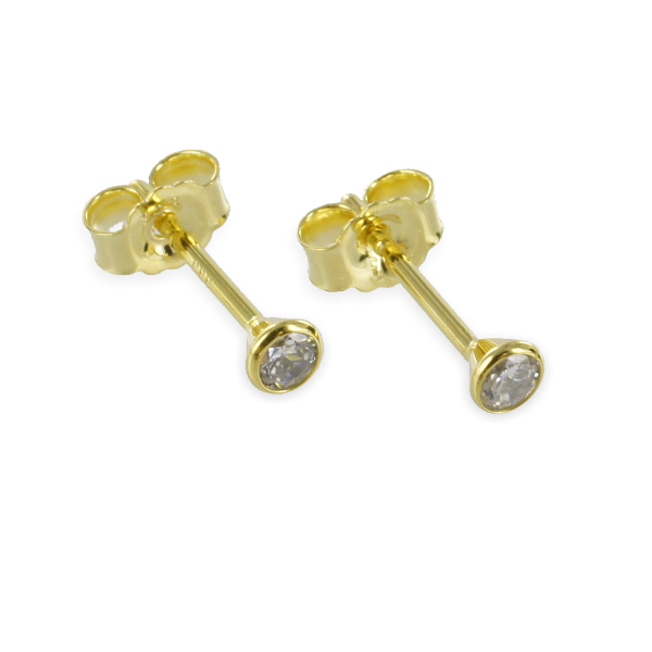 Ohrstecker mit Zirkonia 2,5mm Gold 585