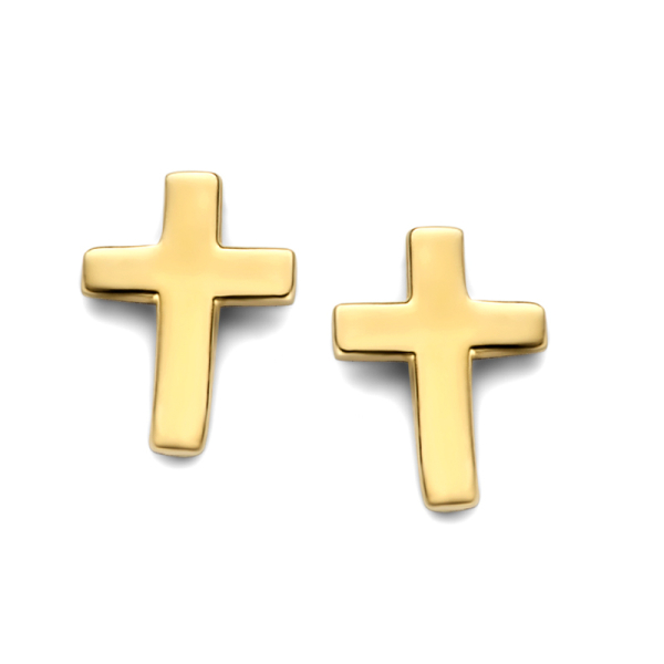 Ohrstecker Kreuz Gold 585 - 3,3x4,7mm