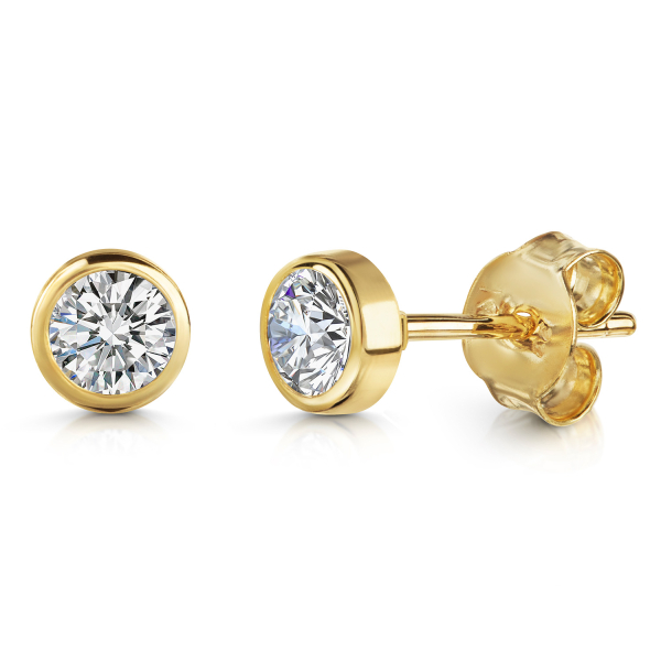 Ohrstecker mit Zirkonia 5mm Gold 333