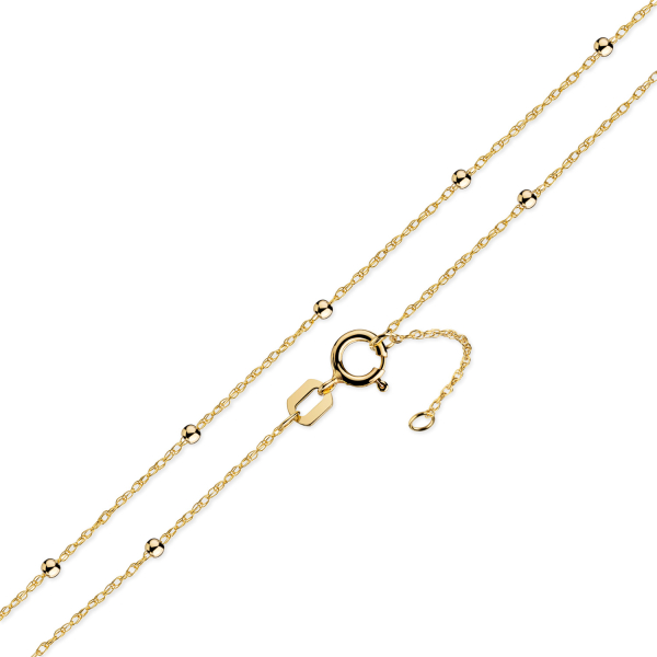Doppelankerkette mit Kugeln Gold 333 - Ø 2mm - Bild 3