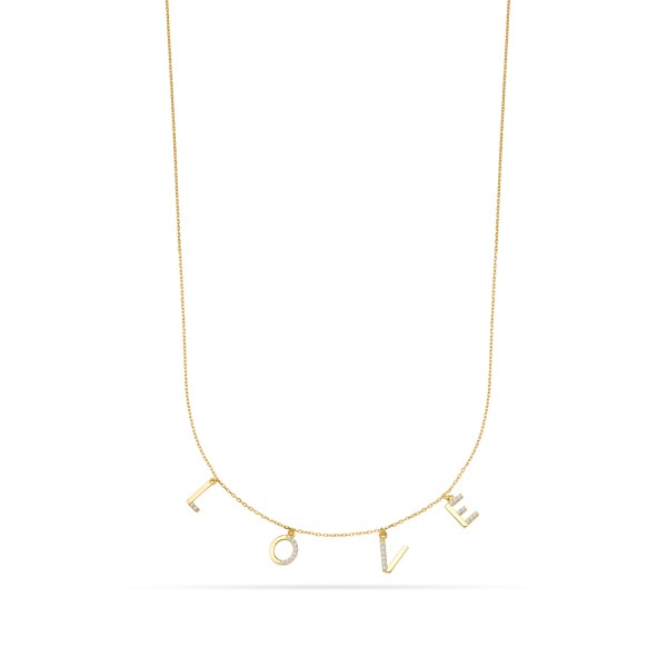 Collier LOVE Gold 333 - Buchstaben mit Zirkonia - Bild 2