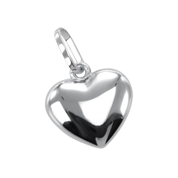Anhänger Herz Silber 925 - Glanz - Vollplastisch - 11x10mm