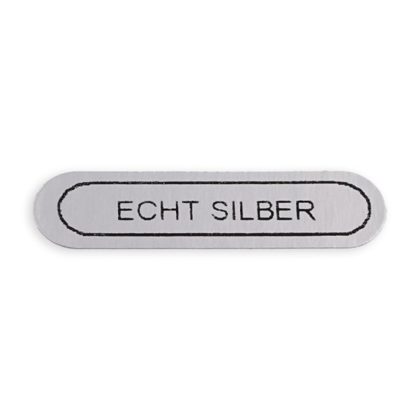 Haftetiketten mit Aufschrift Echt Silber - 100 Stück