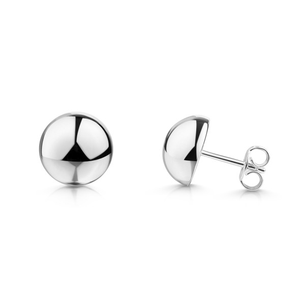 Ohrstecker Halbkugel Silber 925 - Hochglanz - Ø 8,5mm