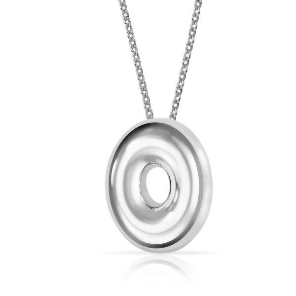 Anhänger Donut Silber 925 rhodiniert - Ø 15mm