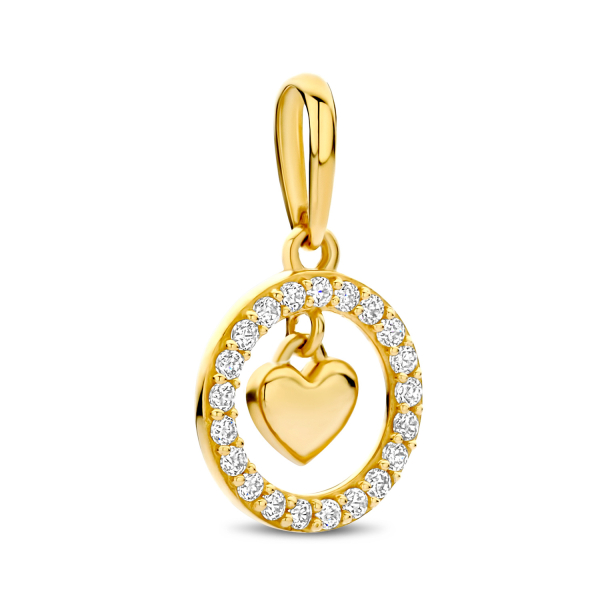 Anhänger Reif Gold 585 - 21 Zirkonia mit Herz - Bild 2