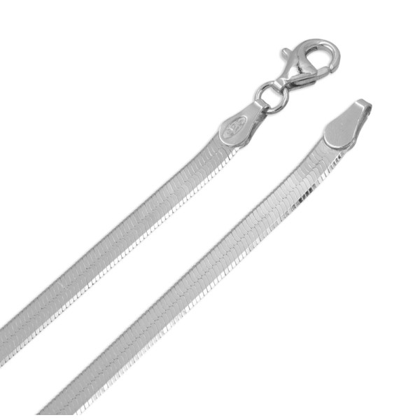 Doppelpanzerarmband flach Silber 925 - 3,5mm breit - Bild 2