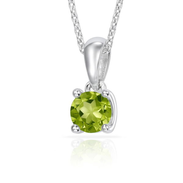 Anhänger Peridot Silber 925 rhodiniert - 5mm