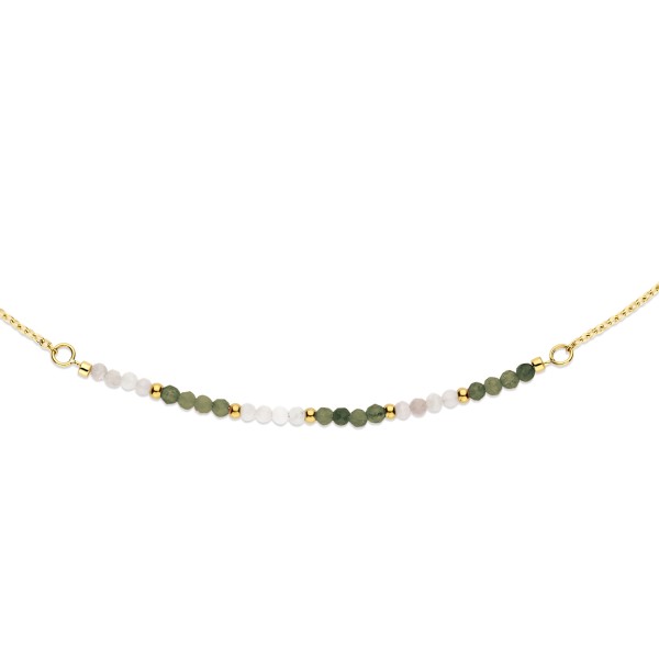 Lovebird Collier Rutilquarz/Smaragd Edelstahl IPG - Bild 2