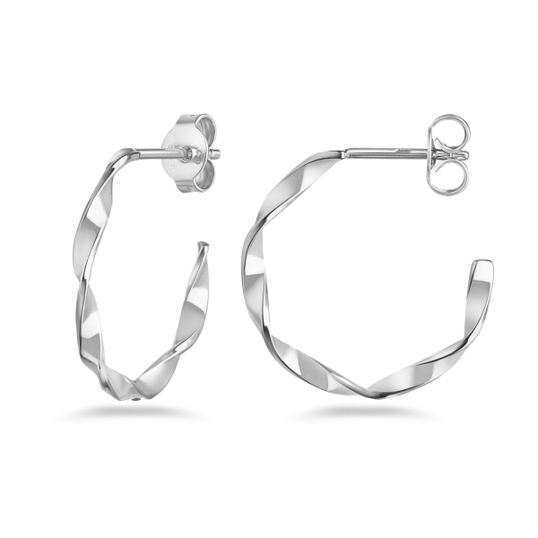 Ohrstecker Creolen Silber 925 - Ø 30mm - Hergestellt in Deutschland