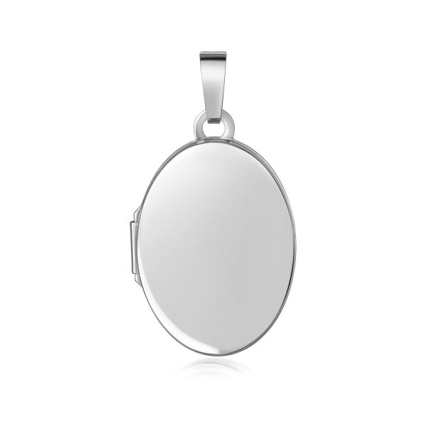 Medaillon Anhänger oval Silber 925 - 11x15mm - gravierbar