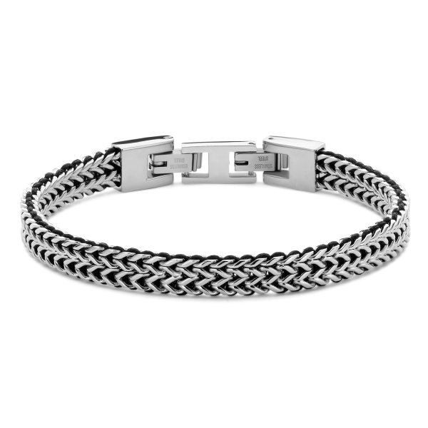 Frank 1967 Armband 2-reihig Edelstahl IPB und IPS - 7,5mm breit