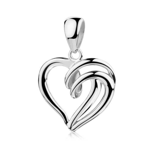 Anhänger Herz Silber 925 rhodiniert - 12,5x12mm