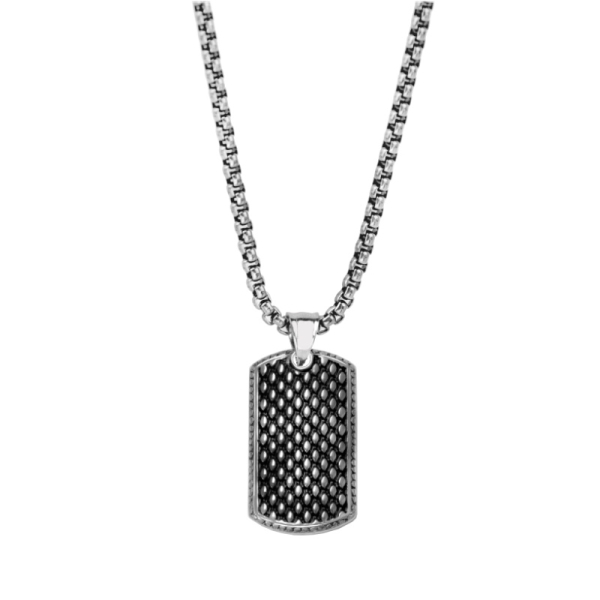 Frank 1967 Halskette mit Dog Tag Edelstahl - Venezianerkette 60cm - Dog Tag 50x23mm - Bild 2