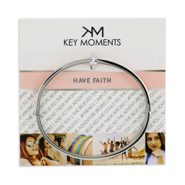 Key Moments Armspange Lack pink Edelstahl IPS - HAVE FAITH - Bild 2