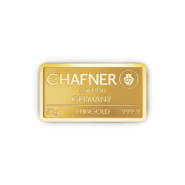 50g Goldbarren C.HAFNER - 999,9 Feingold - Neuware - Bild 2