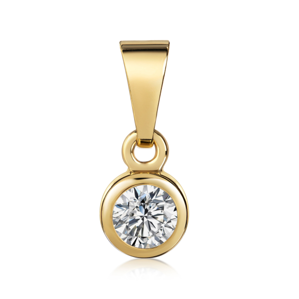 Anhänger Zirkonia 4mm Gold 333