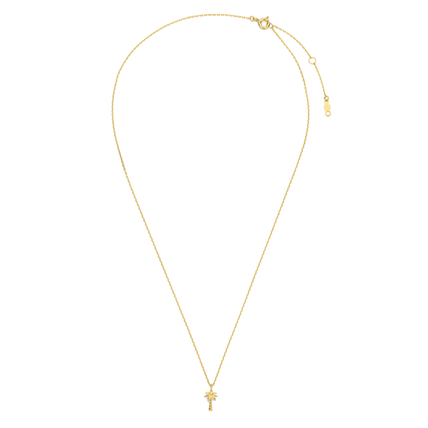 Collier mit Anhänger Palme Gold 585 - Palme 5x10mm - Bild 2