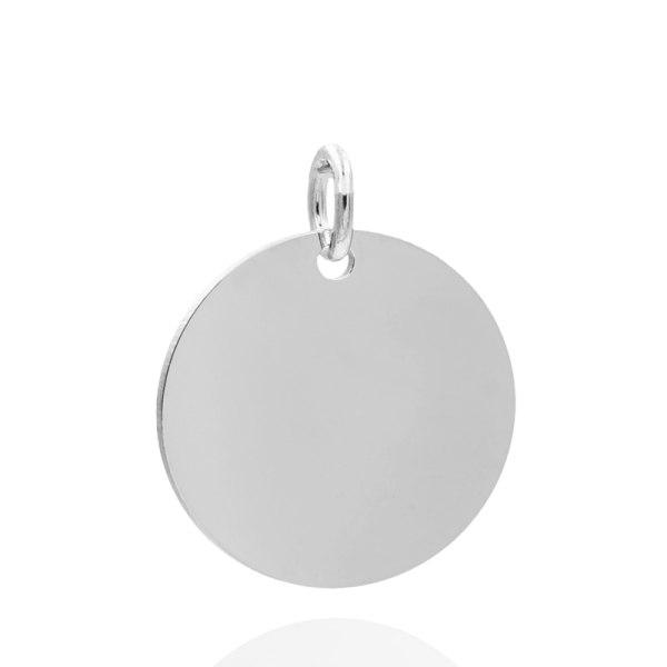 Gravurplatte rund Silber 925 - 14mm